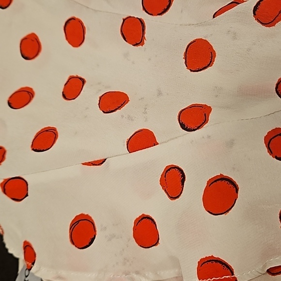 💕REALISATION PAR💕 Goldie Cherry Dress ~ Red Polka Dot Print XS 100% Silk - Picture 16 of 16